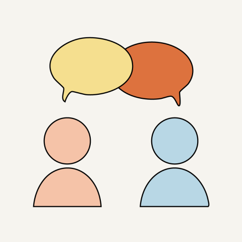 Icon of two people talking
